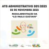 Ato Administrativo Nº 001/2023 - REGULAMENTAÇÃO DA LEI PAULO GUSTAVO NO ÂMBITO MUNICIPAL